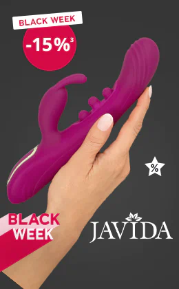 Werbebanner mit Javida-Produkt. Als Störer steht "Black Week - 15%". Unterhalb steht in einem rotfarbenem Button "Black Week Special entdecken".