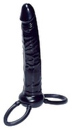 Analdildo mit Penis- und Hodenring