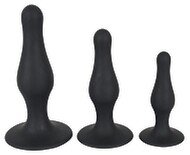 3-teiliges Analplug-Set aus Silikon