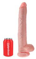 Naturdildo „14" Cock with Balls" mit Saugfuß