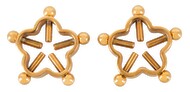 Nippelklemmen „Nipple Jewellery Golden Flower“, 10 g pro Stück, jeweils 5 Justierschrauben