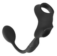 Penis-/Hodenring „Cock Ring with RC Butt Plug“ mit Vibro-Analplug, kabellose Fernbedienung