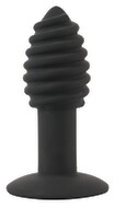 Analplug „Twist butt plug“, mit ausgeprägter Rillenstruktur, 7 Vibrationsmodi