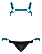 Harness plus Jock mit abnehmbaren Handfesseln