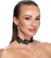 Halsband aus Stickerei in Spitzenoptik