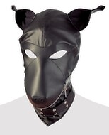 Kopfmaske „Dog“ aus weichem Lederimitat