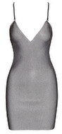Netz-Minikleid mit Allover-Strassbesatz