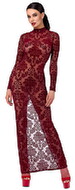 Kleid „Kink Royal“ mit Samtflockprint-Ornamenten