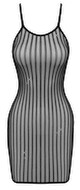 Minikleid im glitzernden Streifen-Look