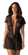 Kimono „Alluria“ inklusive Spitzen-String