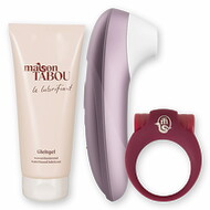 Maison Tabou – Pulse & Play Set mit Womanizer Pro by Maison Tabou, Penisring & Gleitgel