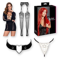 Hauptbild von Style Your Doll Set – mit Minikleid, Straps-Strumpfhose, Perücke, String & Halsband