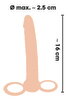 Analdildo mit Penis- und Hodenring