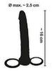 Analdildo mit Penis- und Hodenring