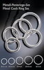 5-teiliges Set „Professional“ mit Penis-/Hodenringen aus Carbonstahl
