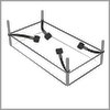 7-teiliges Bettfessel-Set mit Bondage-Schal aus Satin