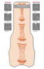 Masturbator „Riley Reid“, 25 cm, genoppt und gerillt