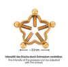 Nippelklemmen „Nipple Jewellery Golden Flower“, 10 g pro Stück, jeweils 5 Justierschrauben