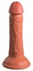 Naturvibrator „6“ Vibrating + Dual Density Silicone Cock“ mit extra starkem Saugfuß