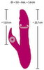 Rabbitvibrator, 10 Vibrationsmodi, 3 Rotationsstufen, Crazy Movement Taste