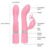 Rabbitvibrator „Kinky Luxurious Dual Massager“ mit Swarovski®-Kristall
