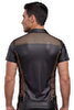 Shirt im Wetlook mit Netz-Einsätzen