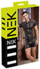 Shirt im Wetlook mit Netz-Einsätzen