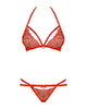 Dessous-Set aus roter Spitze