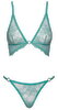 Dessous-Set aus mintfarbener Spitze