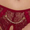 Dessous-Set aus dunkelroter Spitze
