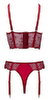 Dessous-Set aus dunkelroter Spitze