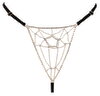 String mit Glitzer-Front aus Strass und Perlen