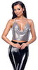 Metallic-Top mit Wasserfall-Ausschnitt