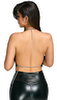 Metallic-Top mit Wasserfall-Ausschnitt