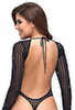 Body im schillernden Silver-Lurex-Streifenlook