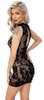 Minikleid „Boudoir Stories Exclusive“ aus Stretchtüll mit Floral-Samtflockprint