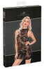 Minikleid „Boudoir Stories Exclusive“ aus Stretchtüll mit Floral-Samtflockprint