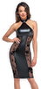 Kleid „Libido Exclusive“ im Powerwetlook mit samtbeflockten Powernet-Einsätzen