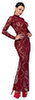 Kleid „Kink Royal“ mit Samtflockprint-Ornamenten