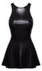 Minikleid im schwarzen Wetlook