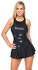 Minikleid im schwarzen Wetlook