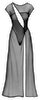 Netz-Kleid mit eingenähtem Netz-Body