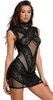 Minikleid aus Netz und Spitze