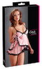 Babydoll plus String aus doppellagigem Powernet mit Spitze