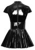 Lack-Minikleid mit großem Dekolleté-Cut-out