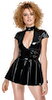 Lack-Minikleid mit großem Dekolleté-Cut-out