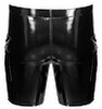 Lack-Shorts mit Klappentaschen