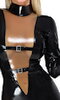 Latex-Kleid mit Transparent-Einsatz