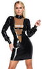 Latex-Kleid mit Transparent-Einsatz