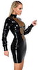 Latex-Kleid mit Transparent-Einsatz